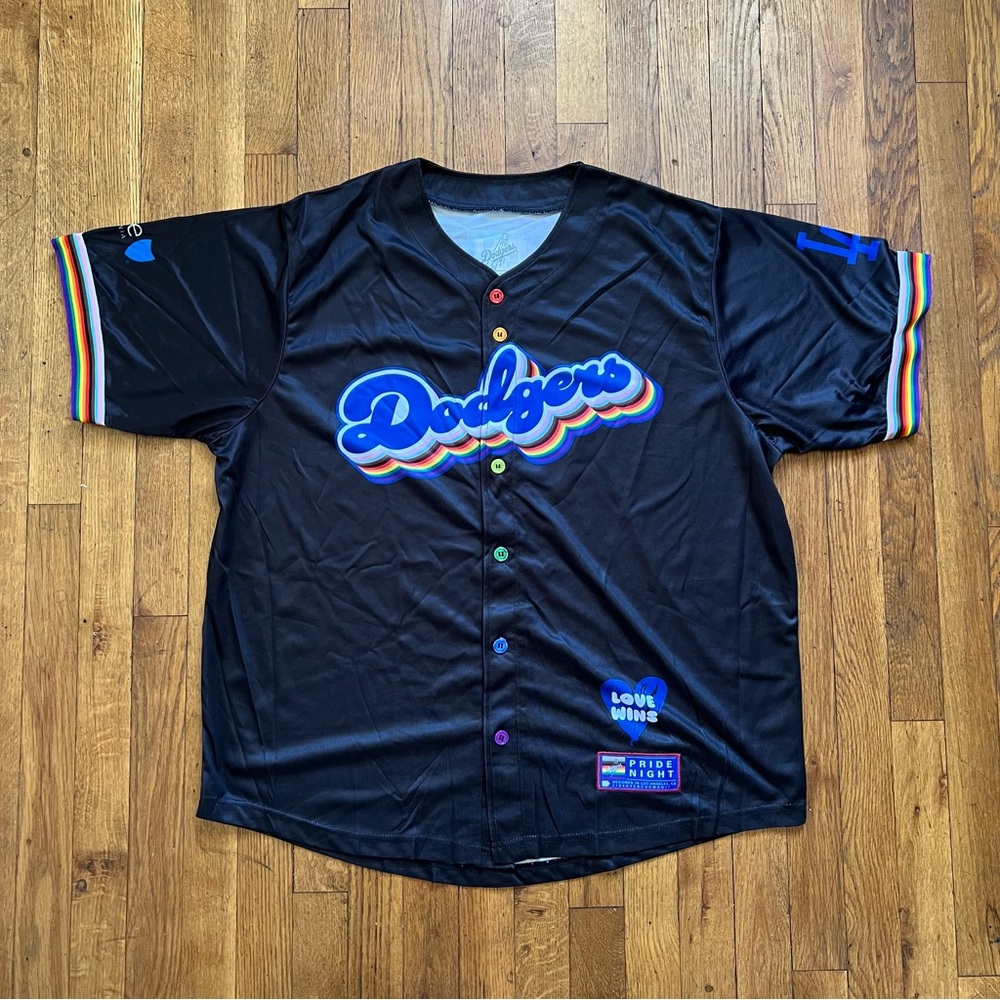 Los Angeles Dodgers LGBTQ+ Pride Night 2024 Jersey XL Black NEW